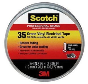 SCOTCH GREEN VINYL ELECTRICAL TAPE
