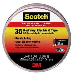 SCOTCH RED VINYL ELECTRICAL TAPE