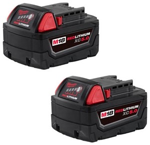 MILWAUKEE M18 REDLITHIUM 5.0AH BAT  2 PK