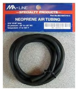 MA-LINE 3/16X5' BLACK NEOPRENE TUBING