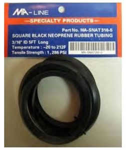 MA-LINE 3/16X5' SQUARE NON-KINK TUBING