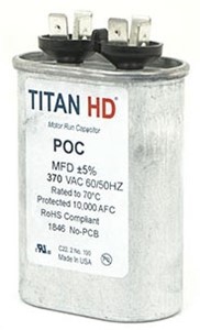 PACKARD 20MFD 370V OVAL RUN CAPACITOR