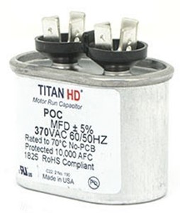 PACKARD 4 MFD 370 VOLT OVAL CAPACITOR