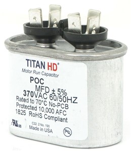 PACKARD 7.5 MFD 370V OVAL RUN CAPACITOR