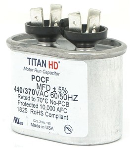 PACKARD 5 MFD 440/370V OVAL CAPACITOR