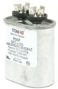 PACKARD 7.5 MFD 440/370V OVAL CAPACITOR