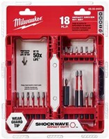 MILWAUKEE SHOCKWAVE DRIVER BIT SET 18PC